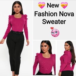 FASHION NOVA Real Love Sweater - Orchid Size L